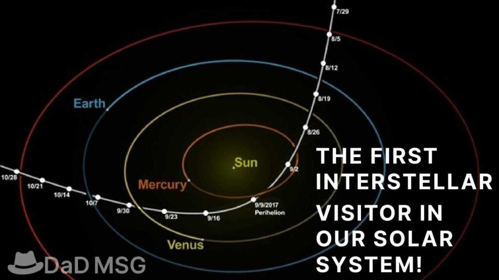 The first interstellar visitor in our solar system! DaD MSG