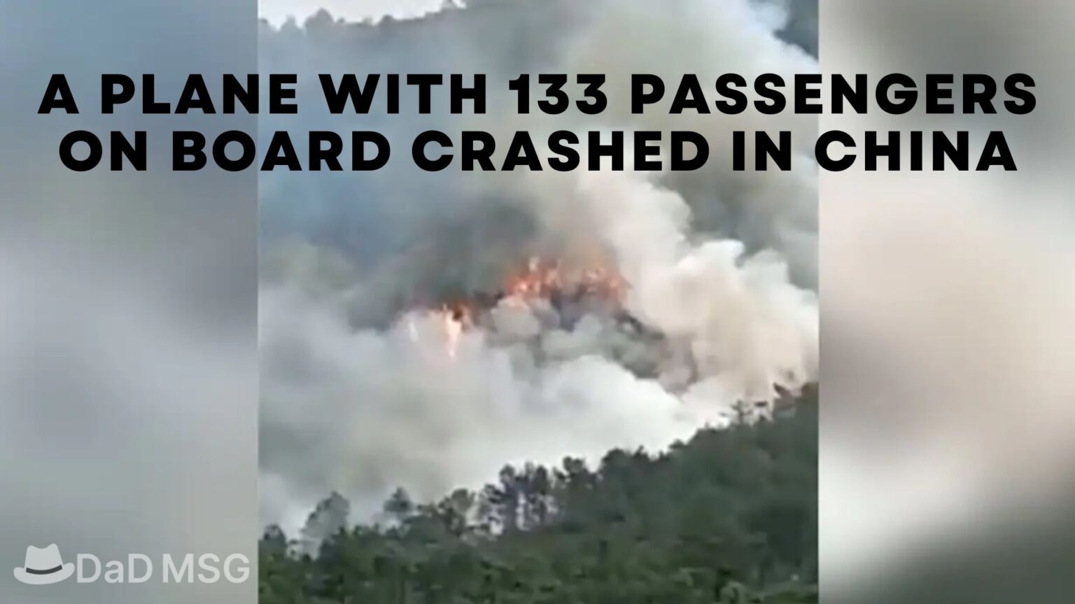 A plane with 133 passengers on board crashed in China DaD MSG