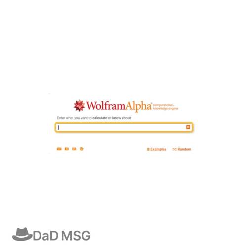 WolframAlpha DaD MSG