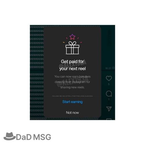 Instagram Reels Play Bonuses Program DaD MSG